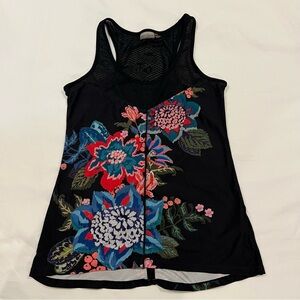Nannette Lepore floral workout tank top size small